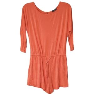 TUA Womans Coral Romper‎ Size Small